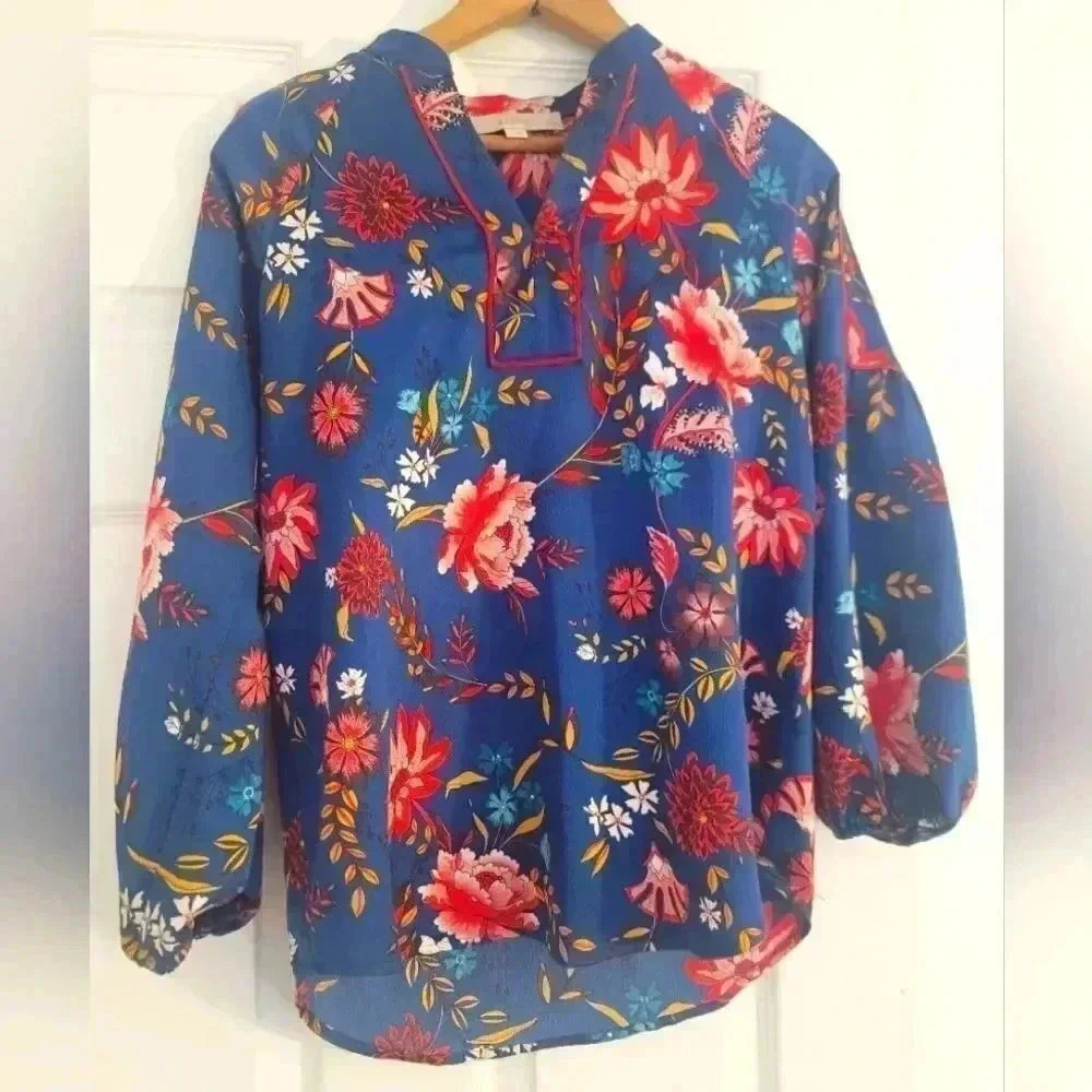 LOFT floral blouse - Picture 4 of 10
